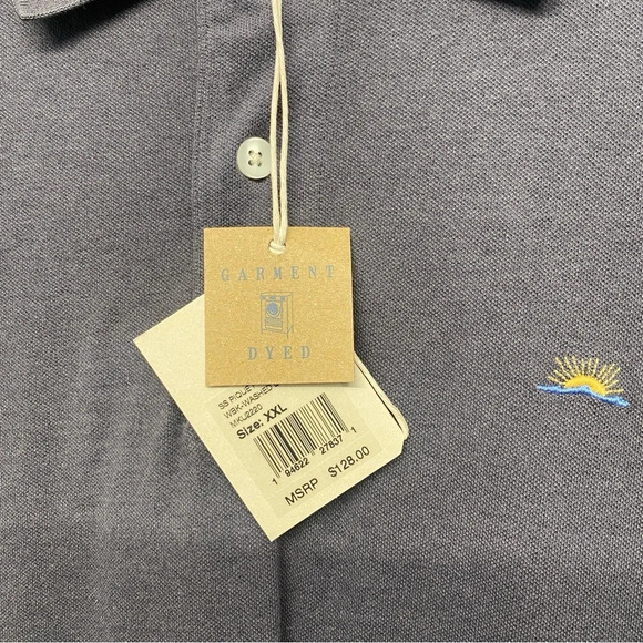 NWT FLAWED FAHERTY Polo Shirt Gray XXL - Picture 8 of 9